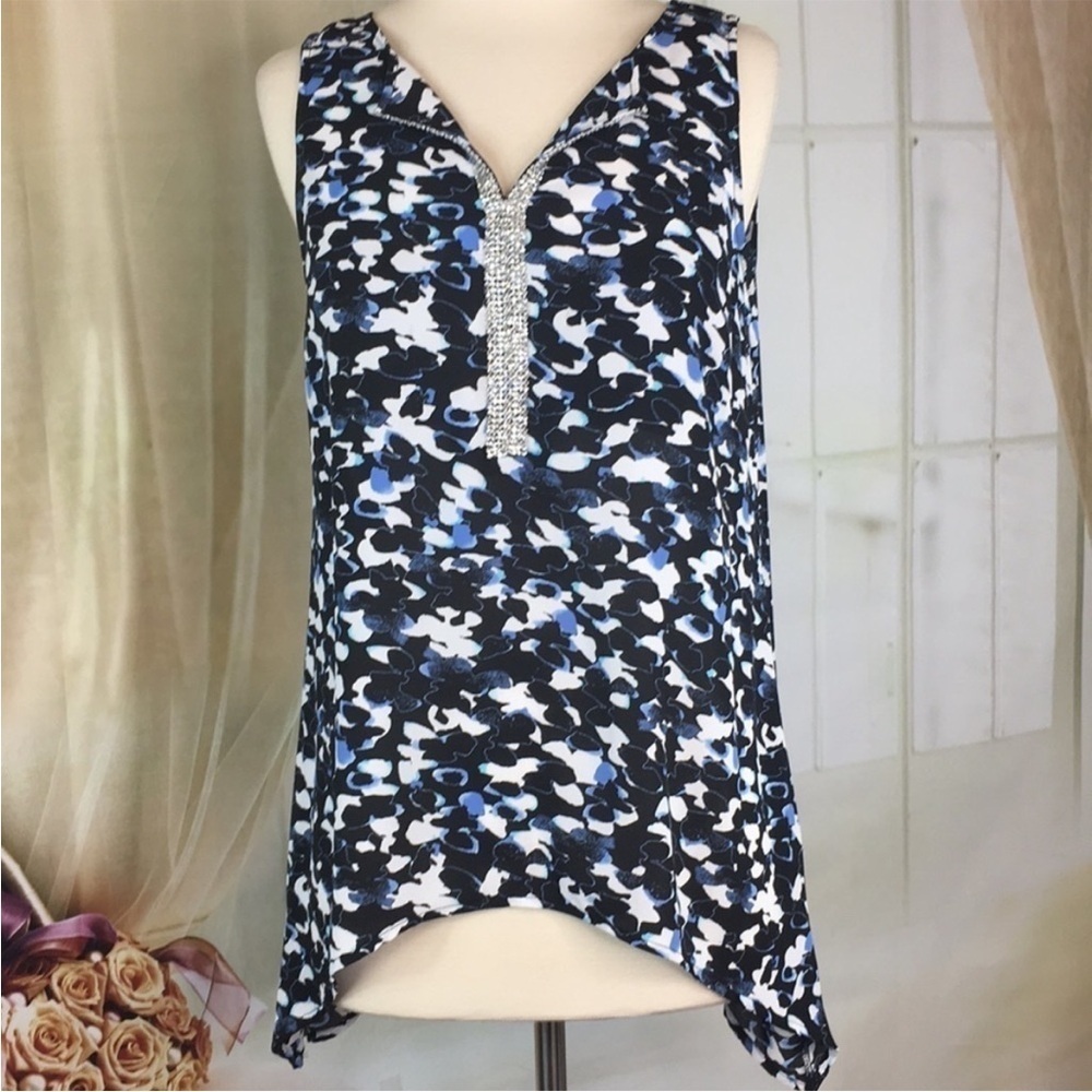 JUICY Couture Blue Sleeveless Blouse M